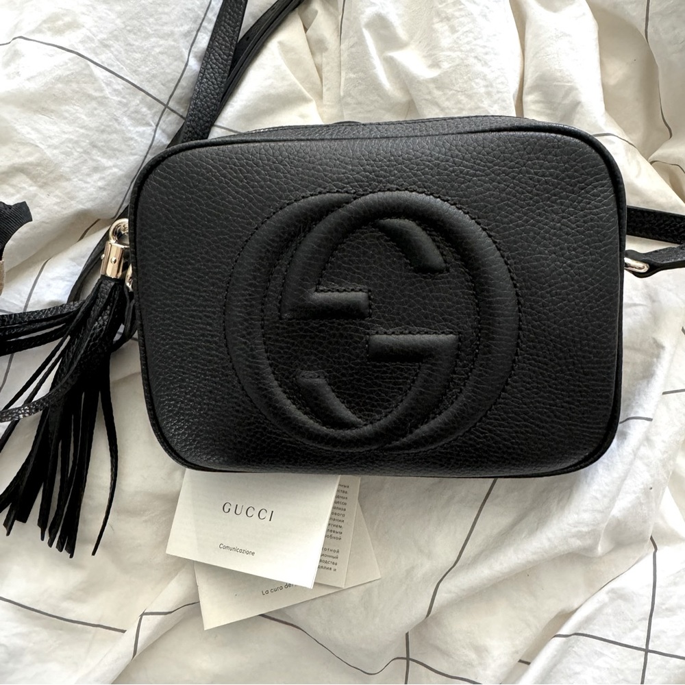 GUCCI Soho Small Leather Disco Bag - Black